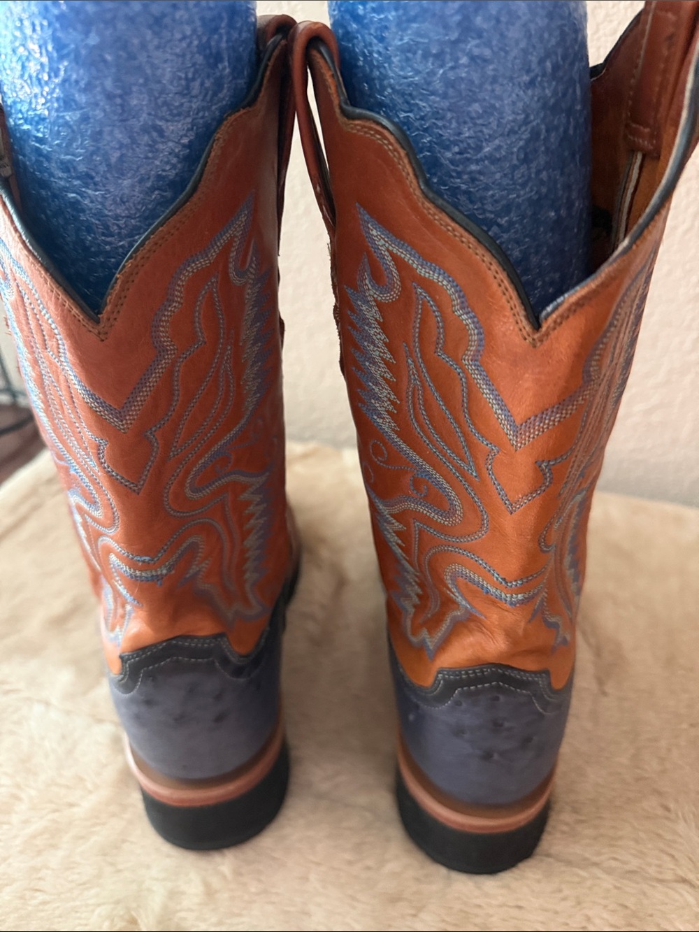 Lucchese western ostrich hide boots 3722 - Picture 4 of 8